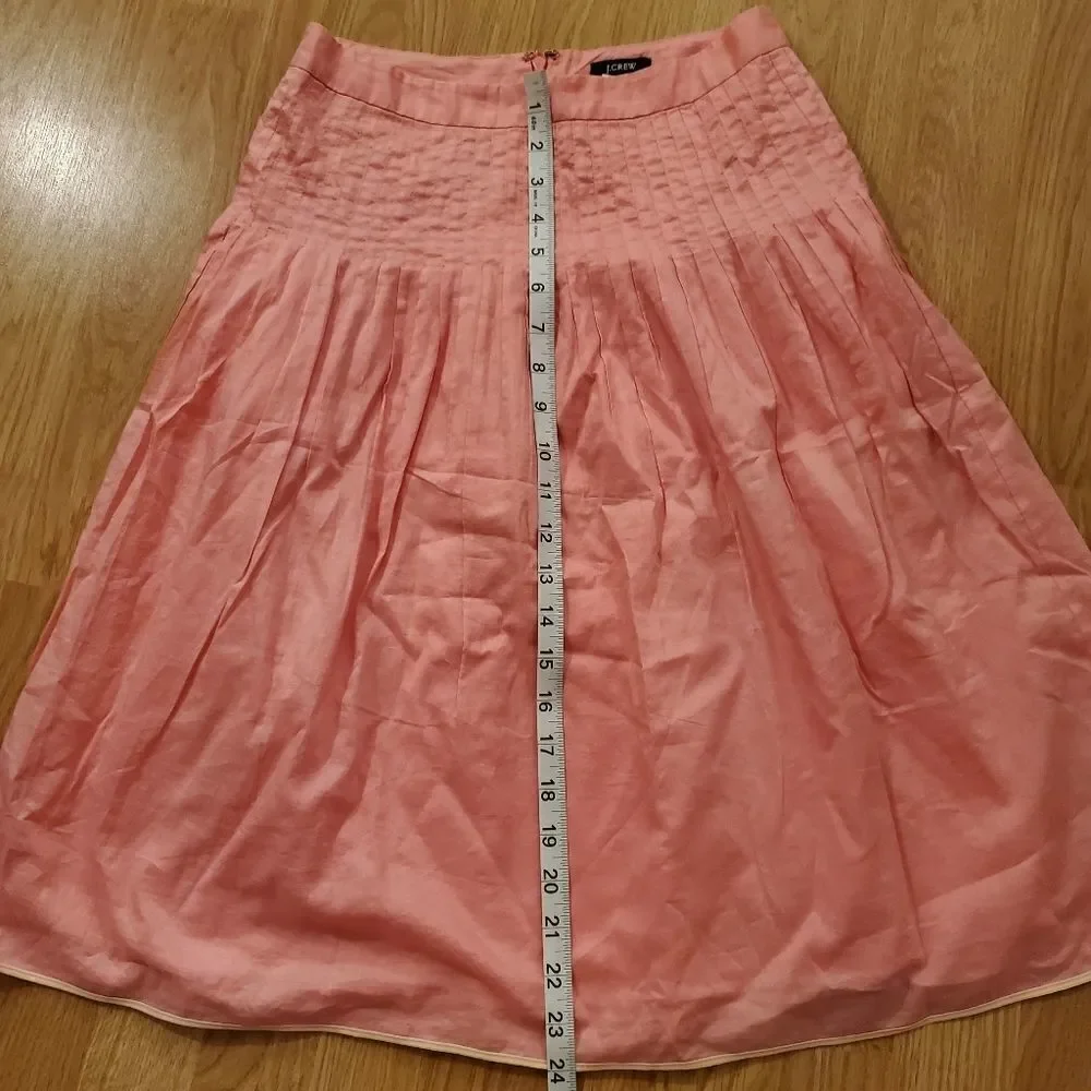 J. Crew Pleated Waist Cotton Skirt sz 0 Petite